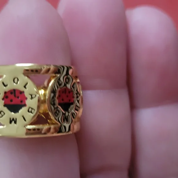 Bimba y Lola Ladybug Gold, Black and red Enamel Ring - Picture 5 of 5